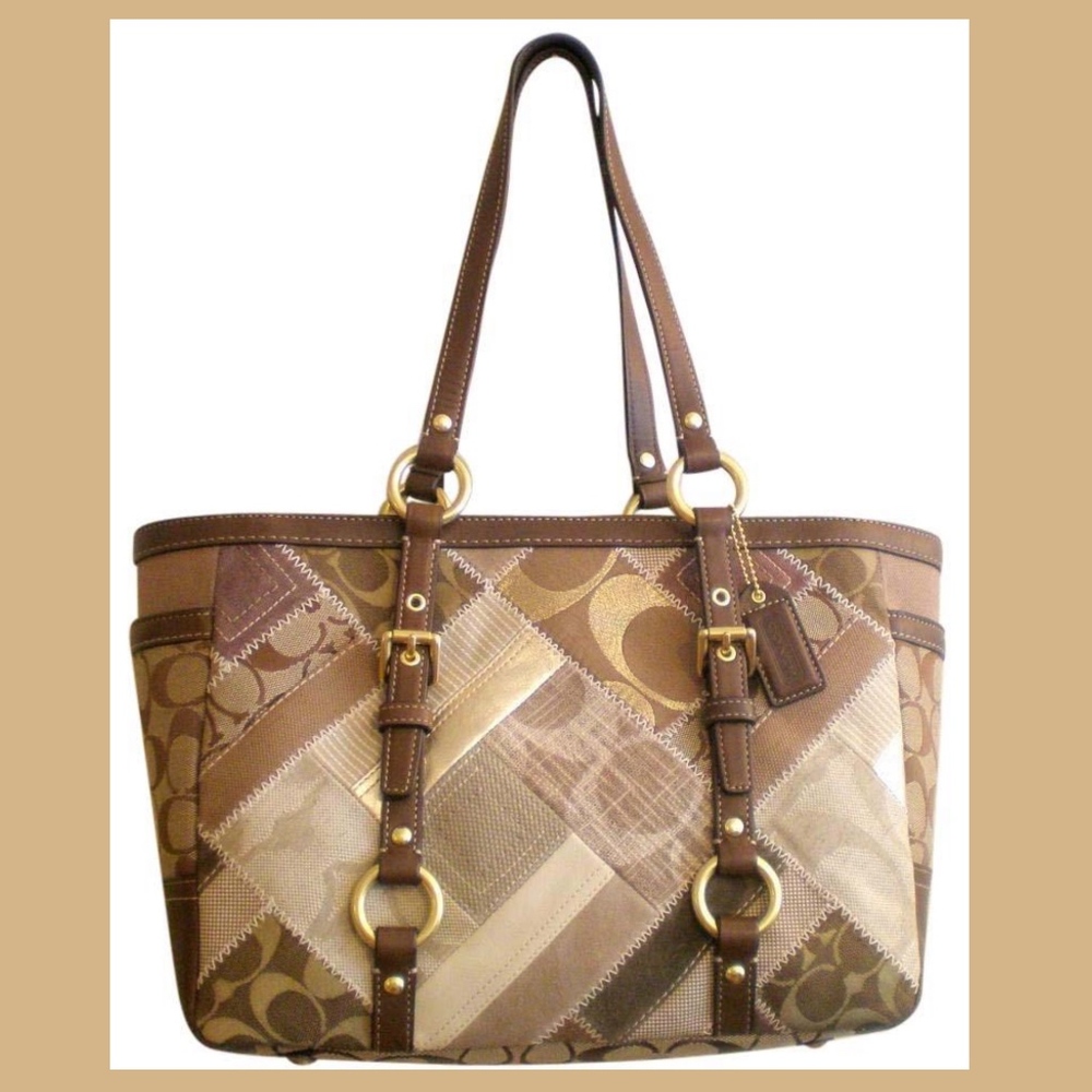 Authentic Coach Signature Leather Tote Purse